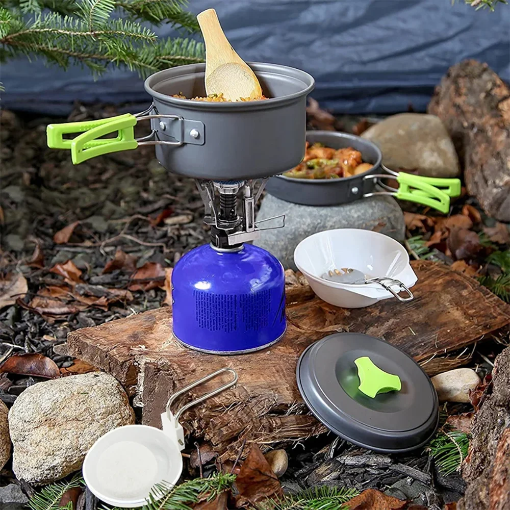 Camping Cooking Organizer - Camping Cooking Set Portable Lightweight Aluminum