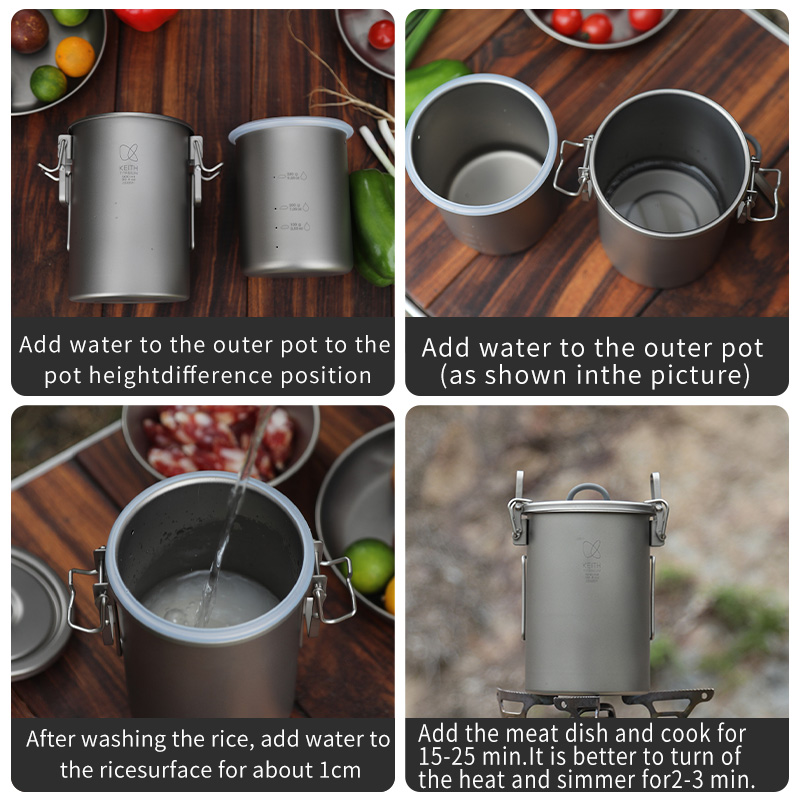 KEITH Pure Titanium Rice Cooke - Camping Hiking Cooking 评论和价格