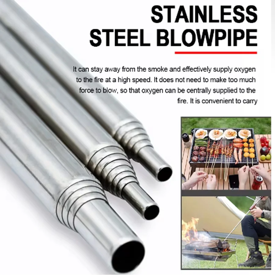Stainless Steel Blowpipe Pocke - Camping Hiking Cooking 评论和价格