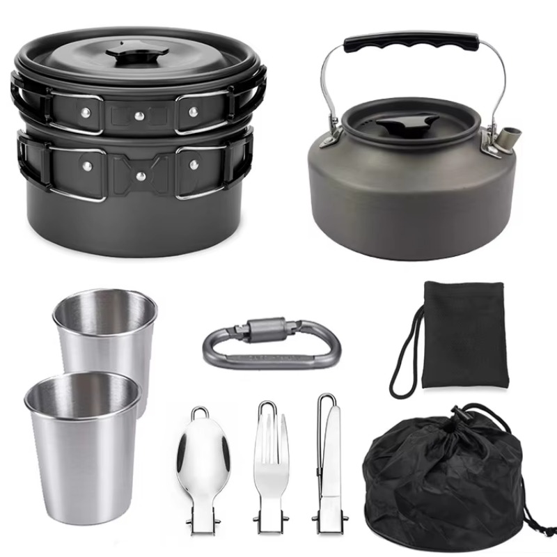 High Quality Outdoor Lightweig - Quality Camping Cooking Set 评论和价格