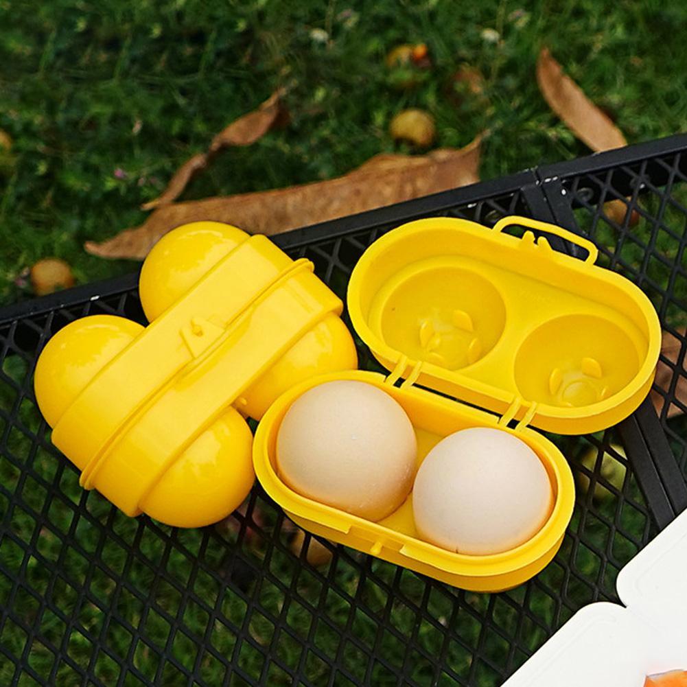 2 Grid Egg Storage Box Contain - Camping Cooking Container 评论和价格