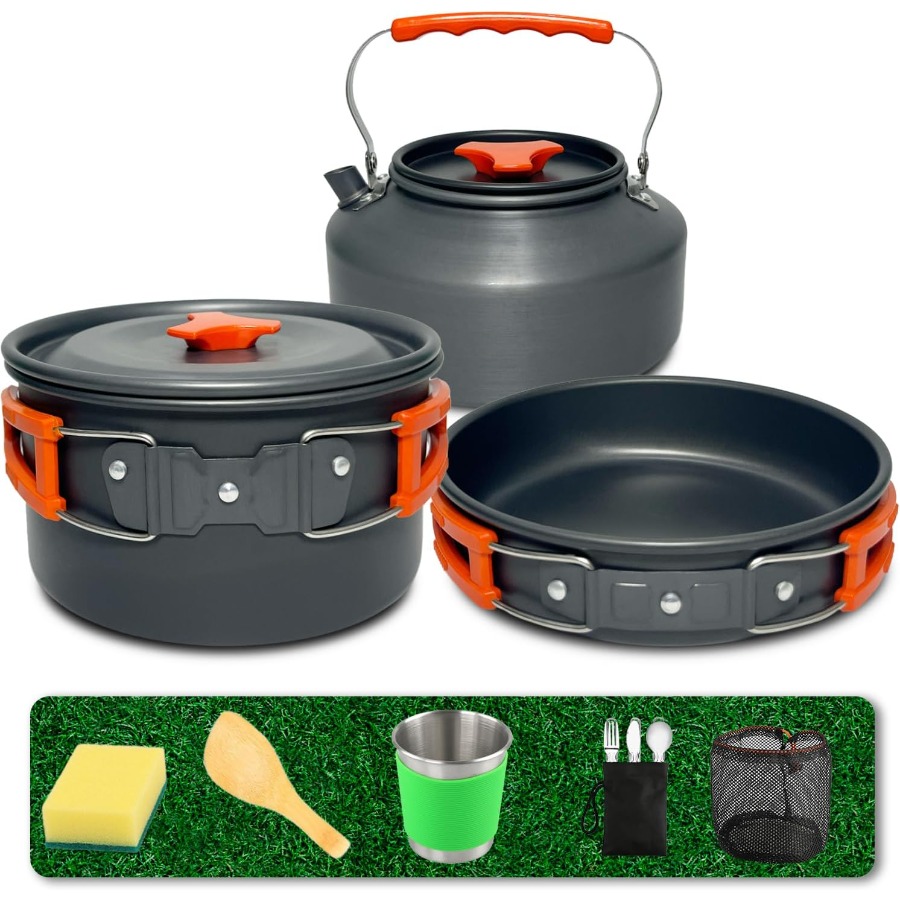 Camping Cookware Set: 35oz Non - Camping Hiking Cooking 评论和价格