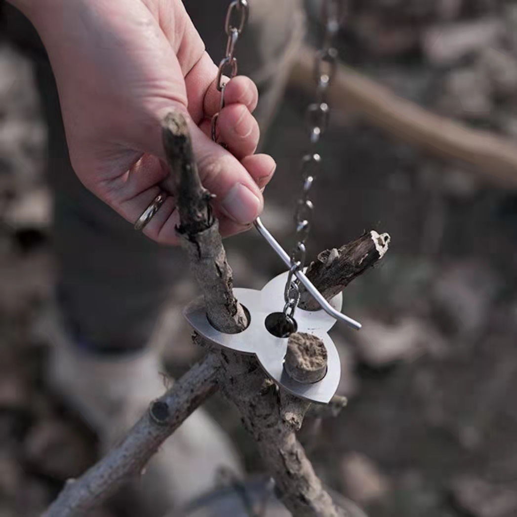 Stainless Steel Camping Tripod - Camping Hiking Cooking 评论和价格