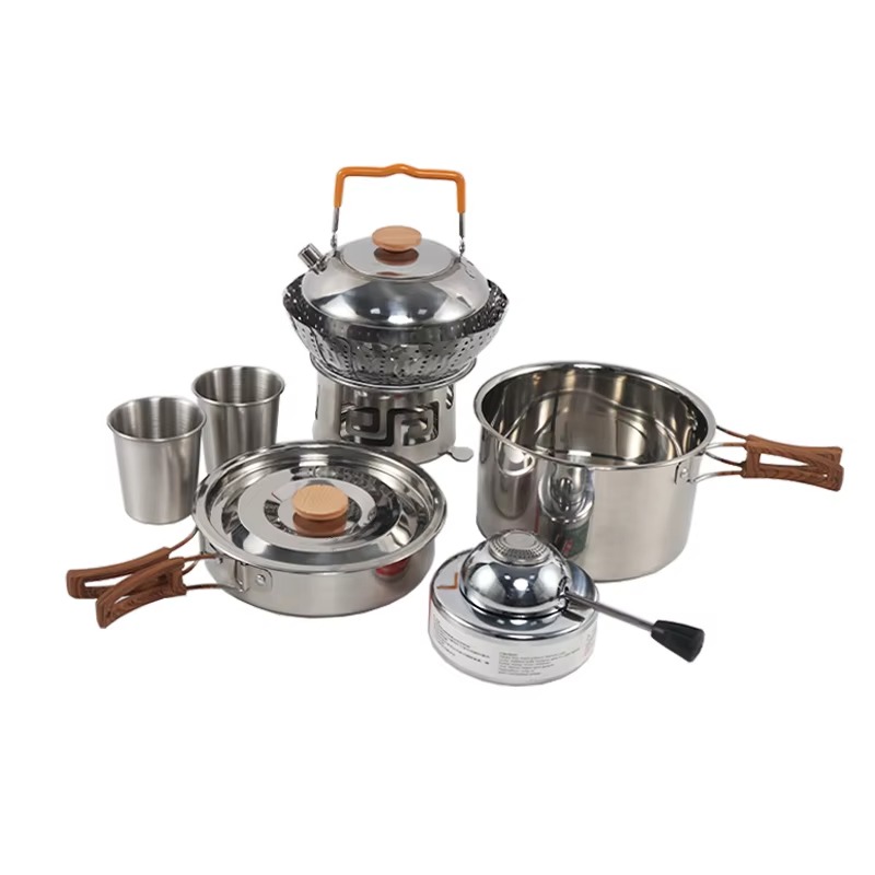 High Quality Portable Outdoor  - Quality Camping Cooking Set 评论和价格