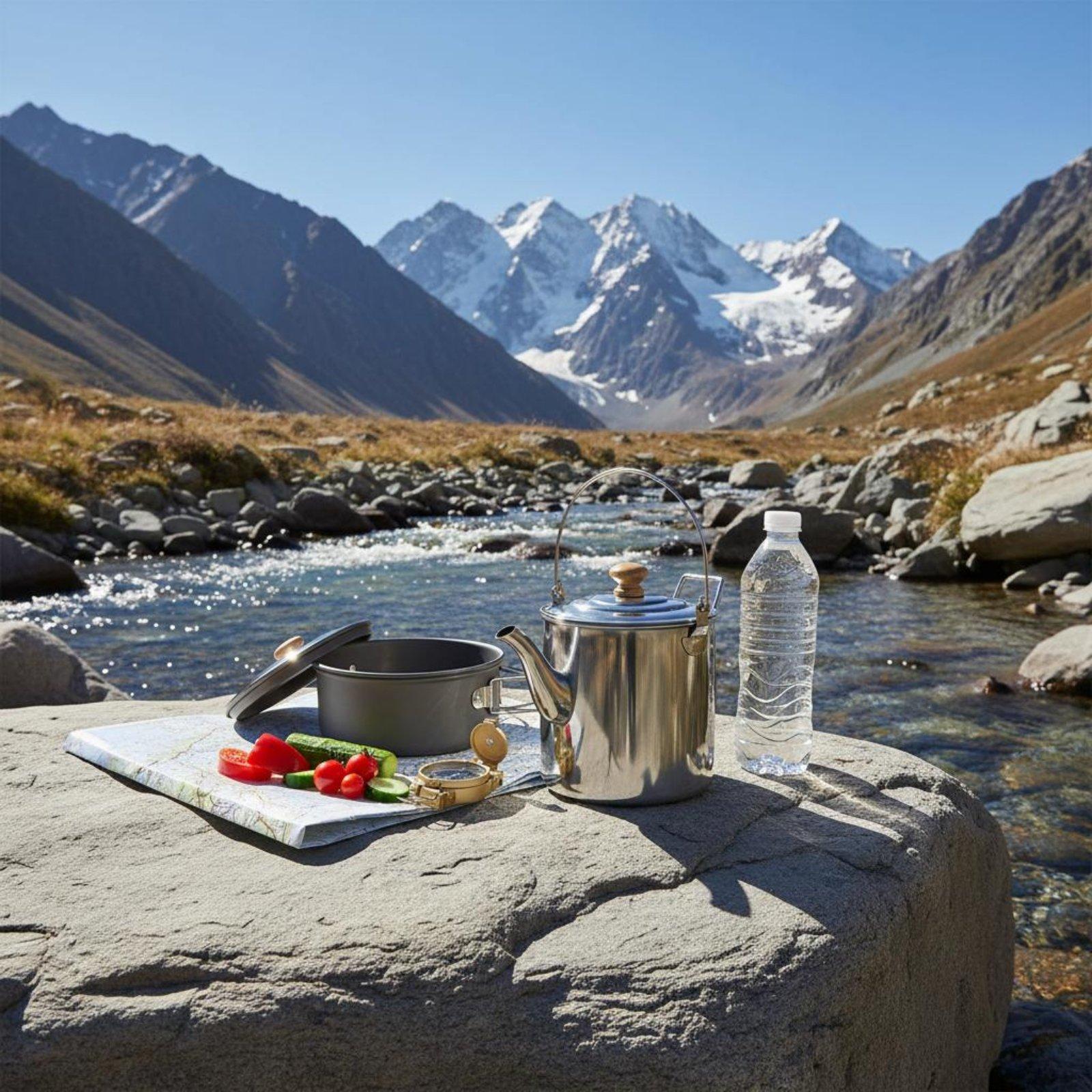 Portable Stainless Steel Outdo - Camping Cooking Container 评论和价格