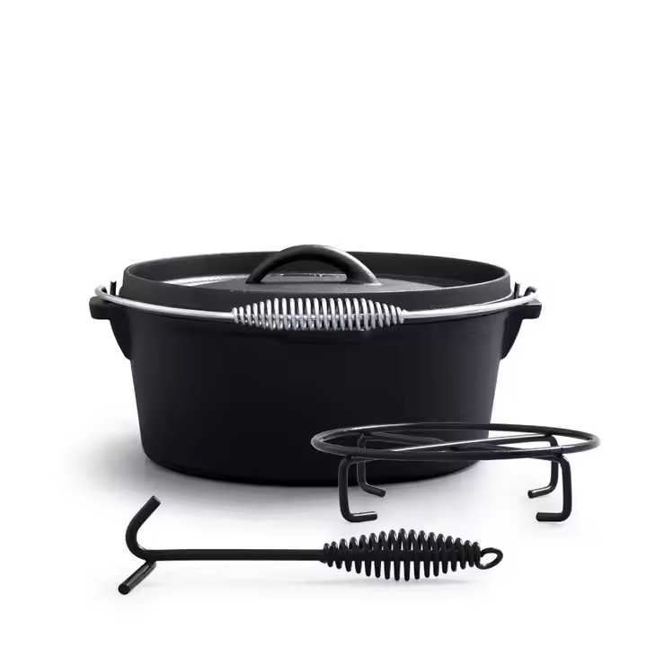 Cast Iron Dutch Pot Uncoated T - Camp Dutch Oven Cast 评论和价格