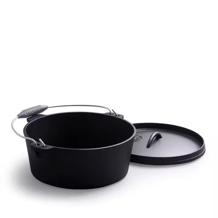 Cast Iron Dutch Pot Uncoated T - Camp Dutch Oven Cast 评论和价格