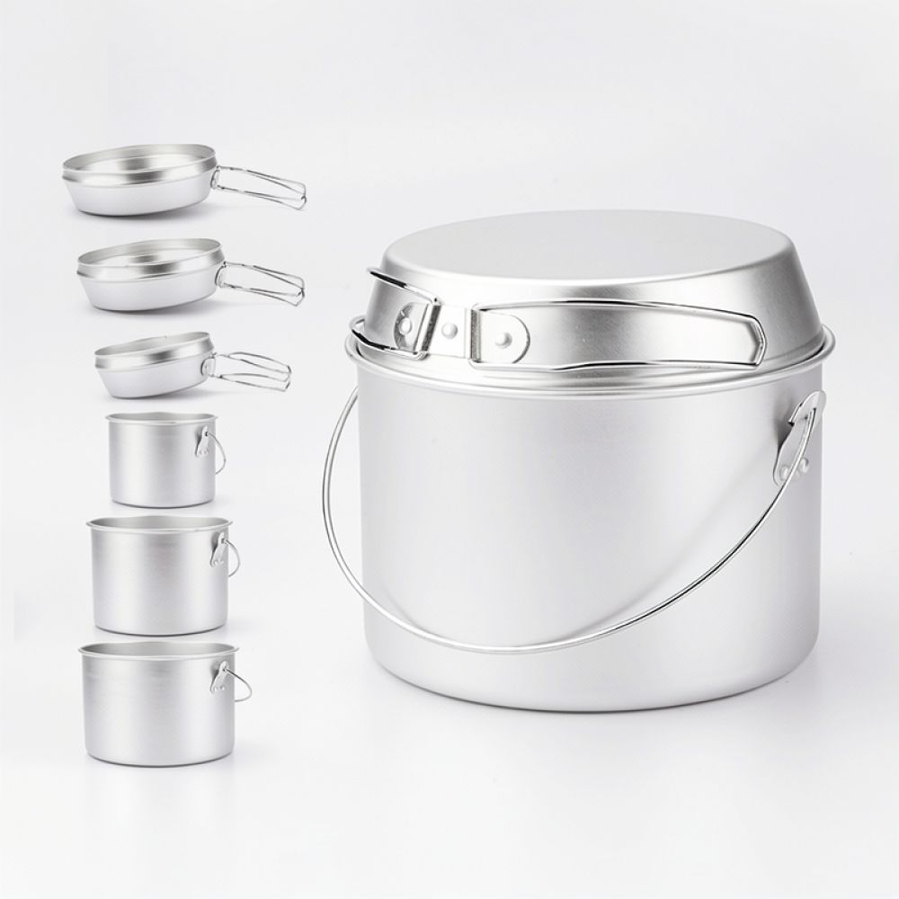 Outdoor Aluminum Cookware For  - Camping Cooking Dining Set 评论和价格