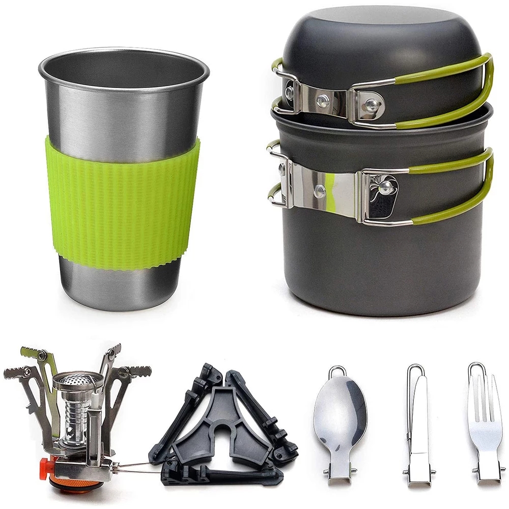 Camping Cookware Kit with Stov - Camping Cooking Organizer 评论和价格
