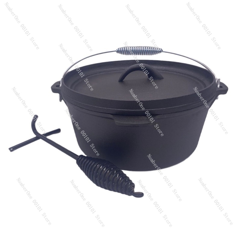 Heavy Duty Cast Iron Dutch Ove - Camp Dutch Oven Cast 评论和价格